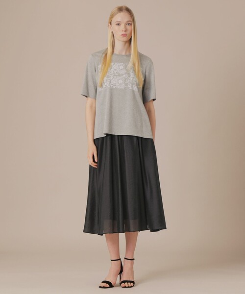 MACKINTOSH LONDON（マッキントッシュ ロンドン）の「シアーナイロンスカート（スカート・レディース・チャコールグレー/ベージュ・36/38）」の3枚目の写真