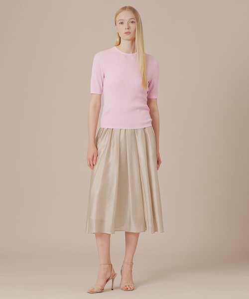 MACKINTOSH LONDON（マッキントッシュ ロンドン）の「シアーナイロンスカート（スカート・レディース・チャコールグレー/ベージュ・36/38）」の4枚目の写真