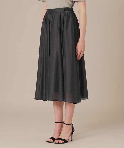 MACKINTOSH LONDON（マッキントッシュ ロンドン）の「シアーナイロンスカート（スカート・レディース・チャコールグレー/ベージュ・36/38）」の6枚目の写真