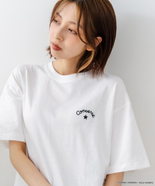 CONVERSE(コンバース)の「【CONVERSE/コンバース】【着るだけでコーディネートの主役に!】CONVERSE×OSAMUGOODS 天竺 BETTY サガラ刺繍Tシャツ キャラクター カジュアル レトロポップ ギフト(Tシャツ/カットソー・レディース・サックスブルー/ホワイト・LARGE/MEDIUM)」の19枚目の写真