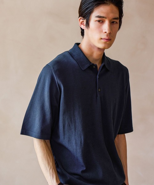 GLOBAL WORK(グローバルワーク)の「ニットポロ/Salon de GW/664780(ニット/セーター・メンズ・ブラック/チャコール/ネイビー・S/M/XL/L)」の3枚目の写真