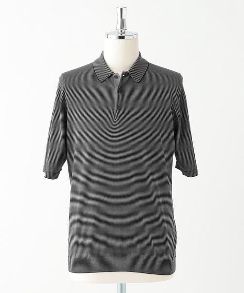 GLOBAL WORK(グローバルワーク)の「ニットポロ/Salon de GW/664780(ニット/セーター・メンズ・ブラック/チャコール/ネイビー・S/M/XL/L)」の4枚目の写真