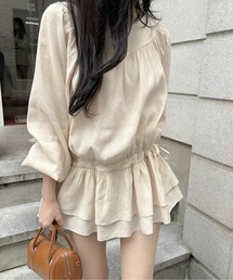 AMAJI（アマジ）の「サイドウエストコードギャザーミニワンピース（チュニック）」