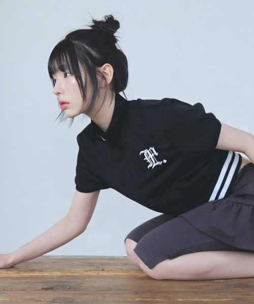 LMCの「WM GOTHIC FOOTBALL SHORT SLV ZIP-UP navy(Tシャツ/カットソー・レディース・その他・SMALL/MEDIUM)」の1枚目の写真
