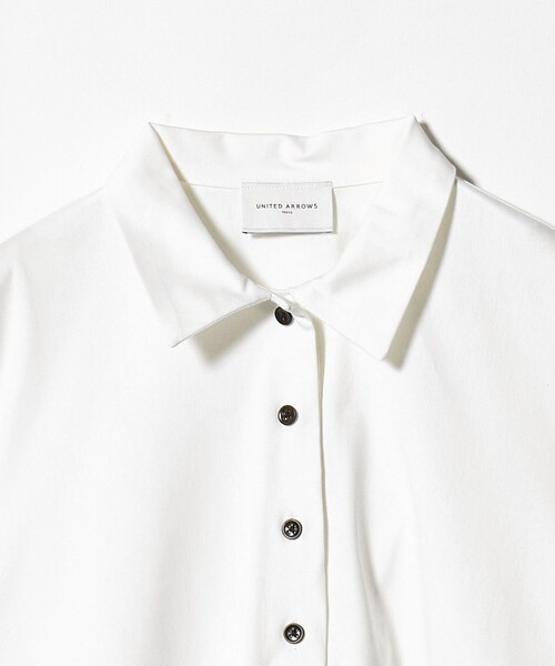 UNITED ARROWS(ユナイテッドアローズ)の「トリコット テントライン ポロシャツ(Tシャツ/カットソー・レディース・ネイビー/その他9/オフホワイト・FREE)」の11枚目の写真