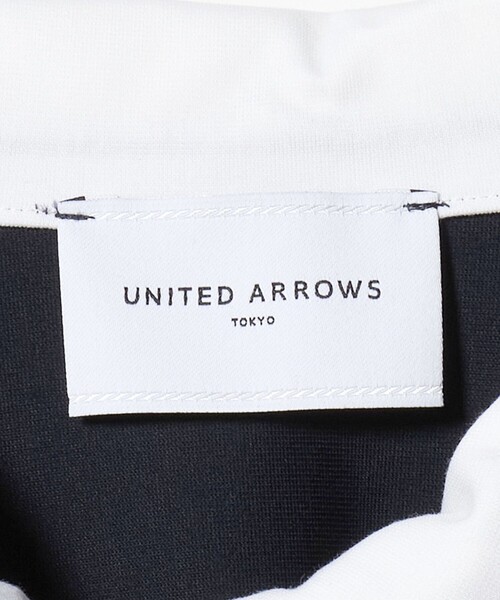 UNITED ARROWS(ユナイテッドアローズ)の「トリコット テントライン ポロシャツ(Tシャツ/カットソー・レディース・ネイビー/その他9/オフホワイト・FREE)」の13枚目の写真