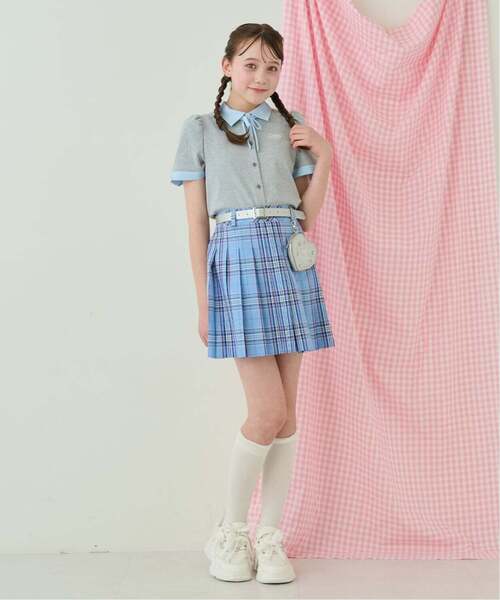 ラメベルトつきプリーツスカート（スカート）｜mezzo piano Junior