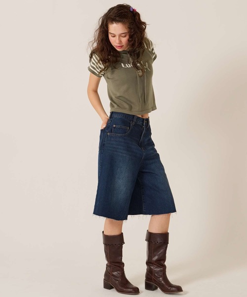 TINA:JOJUN(ティーナジョジュン)の「ハーフスリーブ ジャカード ニットフーディー TINA:JOJUN(ニット/セーター・レディース・カーキ/ホワイト・M)」の18枚目の写真