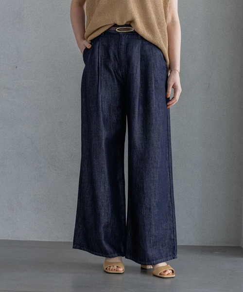 A part by（アパートバイ）の「テンセルデニムパンツ（デニムパンツ・レディース・ネイビー/ライトブルー・MEDIUM/SMALL）」の2枚目の写真