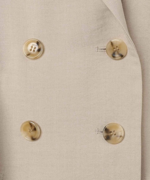 LEPSIM（レプシィム）の「《リネンライクドライシリーズ》ルーズ切り替え5分袖Wジャケット　639027（テーラードジャケット・レディース・ブラック/ライトベージュ/テラコッタ/カーキブラウン・FREE）」の16枚目の写真