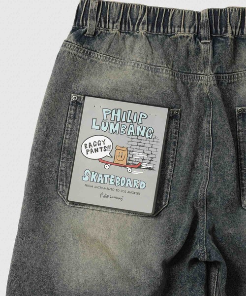 Mac-House（マックハウス）の「PhilipLumbang イージーデニムショーツ（デニムパンツ・メンズ・ブルー/ブラック・M/L/XL）」の5枚目の写真