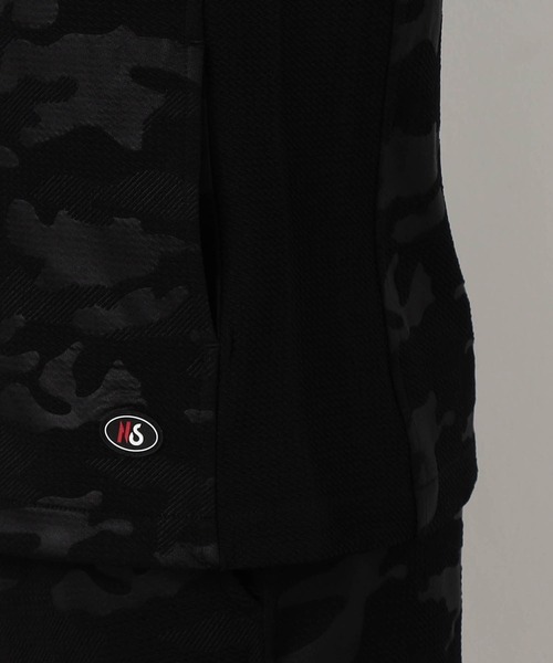 NICOLE CLUB FOR MEN(ニコルクラブフォーメン)の「エンボスクラック柄5分袖ジップパーカー(パーカー・メンズ・ホワイト系2/ホワイト系1/ブラック系2/ブラック系1・X-LARGE/LARGE/MEDIUM)」の15枚目の写真