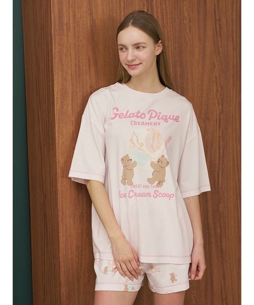 アイスクリームベアワンポイントTシャツ（ルームウェア/パジャマ