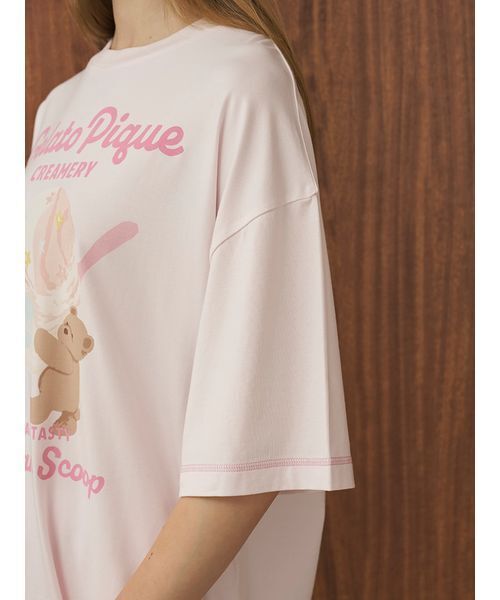gelato pique アイスクリームルームウェア　上のみ アイスクリームベアワンポイントTシャツ（ルームウェア/パジャマ