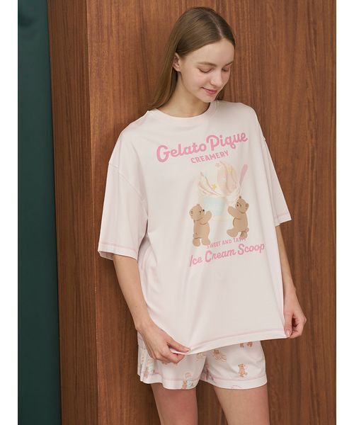 アイスクリームベアワンポイントTシャツ（ルームウェア/パジャマ