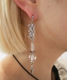 クリアパーツロングピアス/mardi