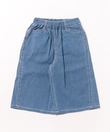 ストレッチデニムワイドハーフパンツ