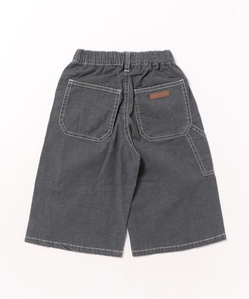 HAKKA KIDS（ハッカキッズ）の「ストレッチデニムワイドハーフパンツ（デニムパンツ・キッズ・ネイビー/ブラック・100cm/110cm/120cm/130cm）」の3枚目の写真