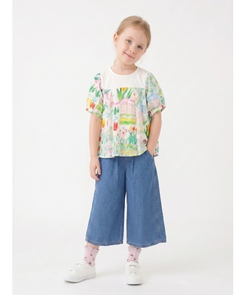 hakka kids｜ハッカキッズ（キッズ）のデニムパンツ（ワイド・ルーズ