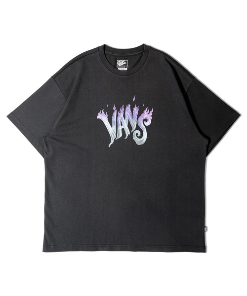 VANS(バンズ)の「VANS-BURNING SS TEE(Tシャツ/カットソー・メンズ・ブラック・L/M)」の1枚目の写真