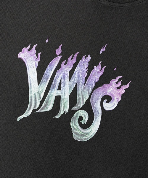 VANS(バンズ)の「VANS-BURNING SS TEE(Tシャツ/カットソー・メンズ・ブラック・L/M)」の4枚目の写真