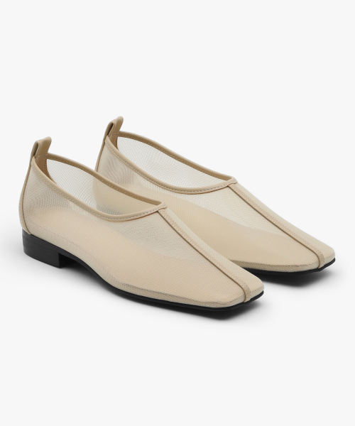 EPURE(エピュレ)の「NOS Square Mesh Flats (3color)(バレエシューズ・レディース・ブラック/ホワイト/ライトベージュ・22.5cm/23cm/23.5cm/24cm/24.5cm/25cm/25.5cm)」の7枚目の写真