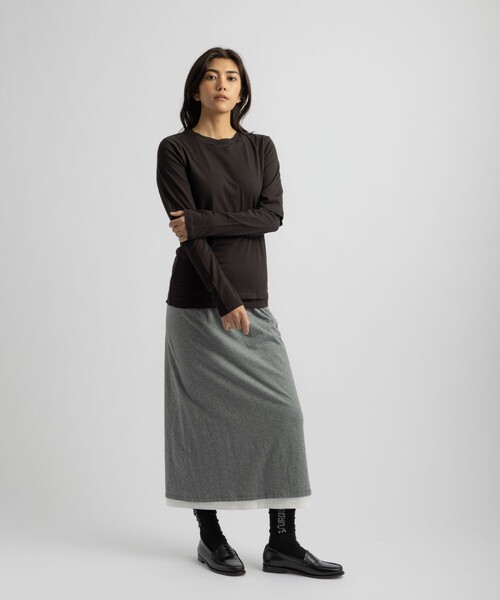 Saturdays NYC(サタデーズ ニューヨークシティ )の「Drewe Multi Layer Top(Tシャツ/カットソー・レディース・グレー/ダークブラウン/ブラック・S/M/L)」の10枚目の写真
