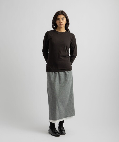 Saturdays NYC(サタデーズ ニューヨークシティ )の「Drewe Multi Layer Top(Tシャツ/カットソー・レディース・グレー/ダークブラウン/ブラック・S/M/L)」の11枚目の写真