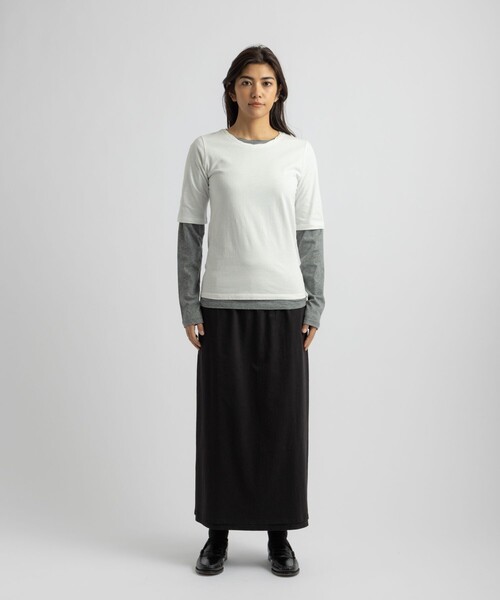Saturdays NYC(サタデーズ ニューヨークシティ )の「Drewe Multi Layer Top(Tシャツ/カットソー・レディース・グレー/ダークブラウン/ブラック・S/M/L)」の12枚目の写真