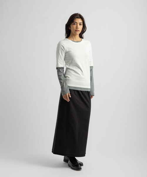 Saturdays NYC(サタデーズ ニューヨークシティ )の「Drewe Multi Layer Top(Tシャツ/カットソー・レディース・グレー/ダークブラウン/ブラック・S/M/L)」の16枚目の写真