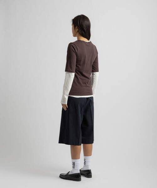 Saturdays NYC(サタデーズ ニューヨークシティ )の「Drewe Multi Layer Top(Tシャツ/カットソー・レディース・グレー/ダークブラウン/ブラック・S/M/L)」の18枚目の写真