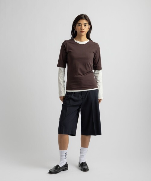 Saturdays NYC(サタデーズ ニューヨークシティ )の「Drewe Multi Layer Top(Tシャツ/カットソー・レディース・グレー/ダークブラウン/ブラック・S/M/L)」の20枚目の写真