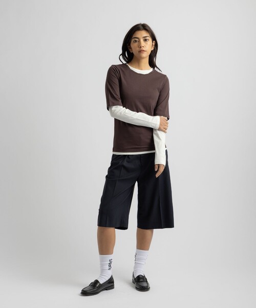 Saturdays NYC(サタデーズ ニューヨークシティ )の「Drewe Multi Layer Top(Tシャツ/カットソー・レディース・グレー/ダークブラウン/ブラック・S/M/L)」の21枚目の写真
