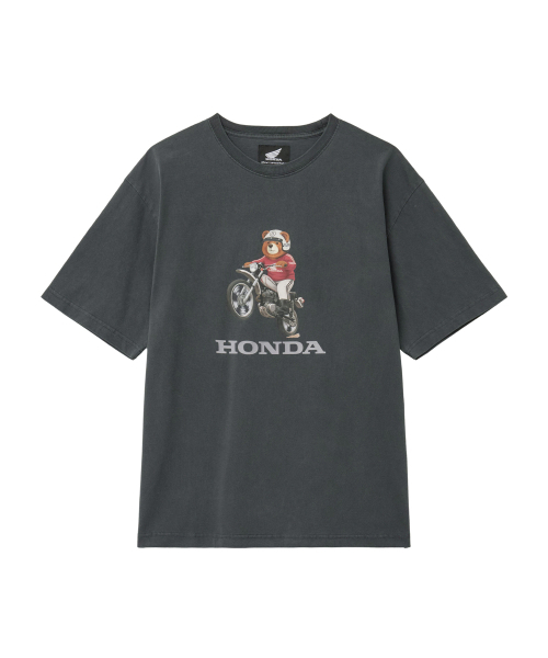 PHYPS MOTORCYCLE(フィップスモーターサイクル)の「Offroad Bear Short Sleeve Charcoal(Tシャツ/カットソー・レディース・その他・SMALL/MEDIUM/LARGE/X-LARGE)」の1枚目の写真