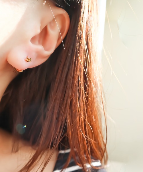 IRIEBEACH(アイリービーチ)の「plumeria through pierce/【ハワイアンジュエリー】【サージカルステンレス】【金属アレルギー対応】【IRIEBEACH / アイリービーチ】つけっぱなしOK(ピアス(片耳用)・レディース・シルバー/ゴールド/ピンク・FREE)」の8枚目の写真