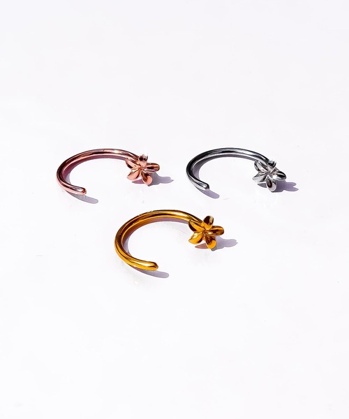 IRIEBEACH(アイリービーチ)の「plumeria through pierce/【ハワイアンジュエリー】【サージカルステンレス】【金属アレルギー対応】【IRIEBEACH / アイリービーチ】つけっぱなしOK(ピアス(片耳用)・レディース・シルバー/ゴールド/ピンク・FREE)」の5枚目の写真