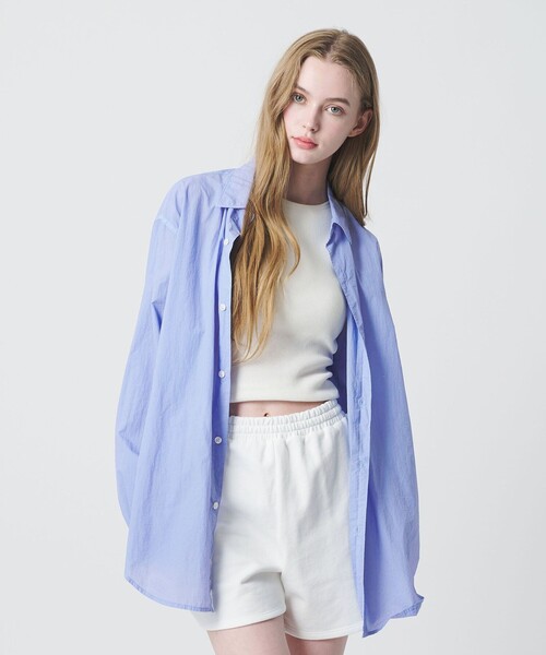 California General Store(California General Store)の「<CGS.>ナイロン レギュラーカラー シャツ(シャツ/ブラウス・メンズ・ネイビー/コバルトブルー/ホワイト・M/L/S)」の3枚目の写真