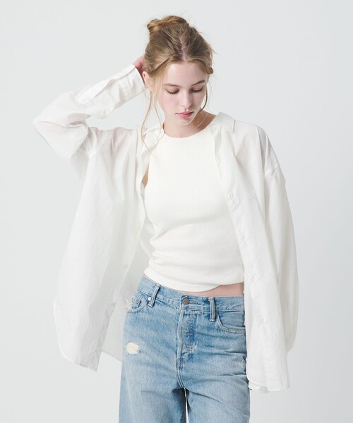 California General Store(California General Store)の「<CGS.>ナイロン レギュラーカラー シャツ(シャツ/ブラウス・メンズ・ネイビー/コバルトブルー/ホワイト・M/L/S)」の4枚目の写真