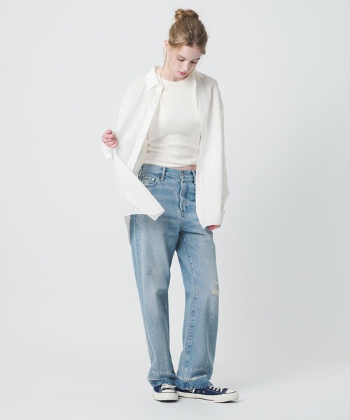 California General Store(California General Store)の「<CGS.>ナイロン レギュラーカラー シャツ(シャツ/ブラウス・メンズ・ネイビー/コバルトブルー/ホワイト・M/L/S)」の8枚目の写真