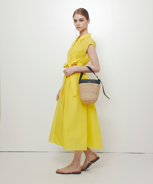 LOULOU WILLOUGHBY（ルルウィルビー）の「◇【LOULOU WILLOUGHBY】シアージャガードテーラーワンピース（ワンピース・レディース・イエロー/ブラック/ホワイト・2/1）」の17枚目の写真
