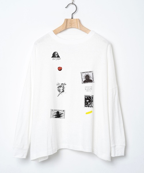 STOF(ストフ)の「PATCH L/S Tee(Tシャツ/カットソー・メンズ・ブラック/ホワイト・M/S)」の10枚目の写真