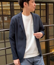 NOLLEY'S LIGHT（ノーリーズライト）の「《ビジカジ/セットアップ対応》Reflax　キャンバス　テーラーカーデ（テーラードジャケット）」