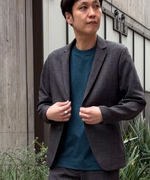 NOLLEY'S LIGHT（ノーリーズライト）の「《ビジカジ/セットアップ対応》Reflax　キャンバス　テーラーカーデ（テーラードジャケット）」