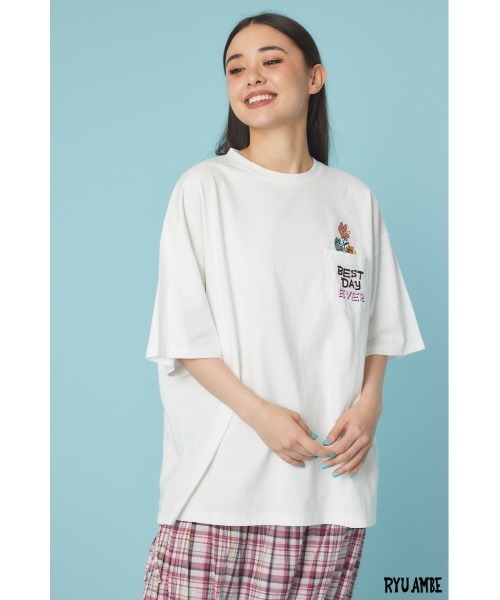 RODEO CROWNS WIDE BOWL(ロデオクラウンズワイドボウル)の「(ryu ambe)Roddy Tシャツ(Tシャツ/カットソー・レディース・オフホワイト/ブラック・LARGE/MEDIUM)」の21枚目の写真