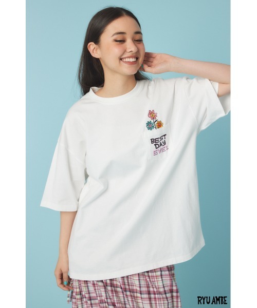 RODEO CROWNS WIDE BOWL(ロデオクラウンズワイドボウル)の「(ryu ambe)Roddy Tシャツ(Tシャツ/カットソー・レディース・オフホワイト/ブラック・LARGE/MEDIUM)」の20枚目の写真