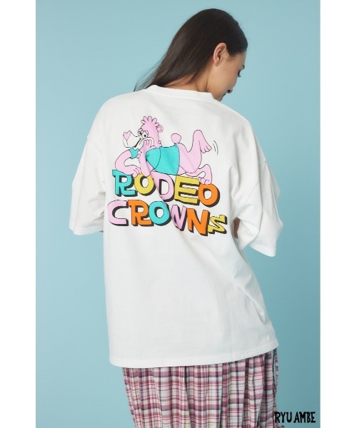 RODEO CROWNS WIDE BOWL(ロデオクラウンズワイドボウル)の「(ryu ambe)Roddy Tシャツ(Tシャツ/カットソー・レディース・オフホワイト/ブラック・LARGE/MEDIUM)」の18枚目の写真