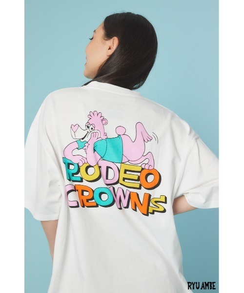 RODEO CROWNS WIDE BOWL(ロデオクラウンズワイドボウル)の「(ryu ambe)Roddy Tシャツ(Tシャツ/カットソー・レディース・オフホワイト/ブラック・LARGE/MEDIUM)」の17枚目の写真