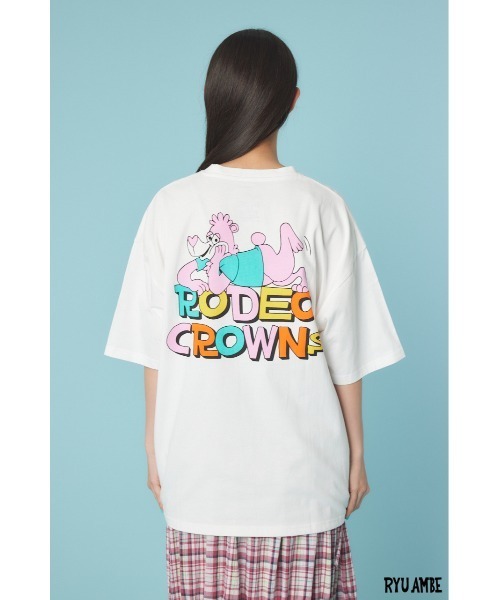 RODEO CROWNS WIDE BOWL(ロデオクラウンズワイドボウル)の「(ryu ambe)Roddy Tシャツ(Tシャツ/カットソー・レディース・オフホワイト/ブラック・LARGE/MEDIUM)」の11枚目の写真