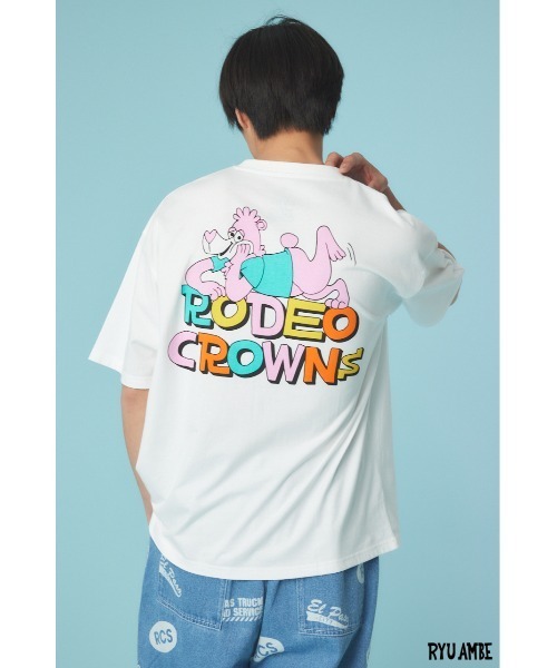 RODEO CROWNS WIDE BOWL(ロデオクラウンズワイドボウル)の「(ryu ambe)Roddy Tシャツ(Tシャツ/カットソー・レディース・オフホワイト/ブラック・LARGE/MEDIUM)」の7枚目の写真