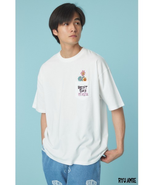 RODEO CROWNS WIDE BOWL(ロデオクラウンズワイドボウル)の「(ryu ambe)Roddy Tシャツ(Tシャツ/カットソー・レディース・オフホワイト/ブラック・LARGE/MEDIUM)」の6枚目の写真